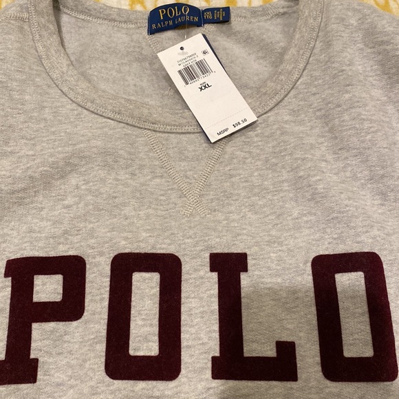 Men’s Polo Ralph Lauren POLO 1967 Athletic. Dept. Grey Crew Sweatshirt, XL, XXL - Picture 10 of 11